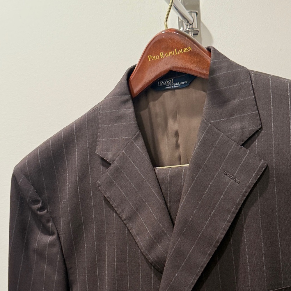 Polo by Ralph Lauren Men's Brown Pinstripe Suit